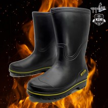 키다리슈즈 EVA 방한장화 털장화 남성용 빅사이즈 290 KDRNB15B, 250, 블랙