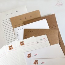 룩아트 곰신 데일리편지지 군인 날짜 디데이 꼼시니 이등병 일병 상병 병장 남자친구 선물 봉투 세트, 꼼시니봉투만(10장)