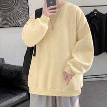 코디코치 데일리 오버핏 무지 라운드 맨투맨 티셔츠