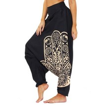 등산조거팬츠 작업복바지 카고 겨울 가을 여성과 남성 탄성 허리 팔라 조 맞는 헐렁한 집시 히피 보헤미안 알라딘 요가 바지