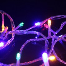 [풀리줄리] [은하수] 50구 투명선 LED 칼라 지니전구 (5M) 전원잭