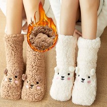 크리스마스 수면양말 귀여운 여성 남성 수족냉증 임산부 양털 양말 230mm에서255mm까지