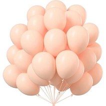 PartyWoo 블루 풍선 50개 12인치 메탈릭 및 실버 리본 베이비 샤워 장식용 금속 생일 장식 파티, 솔리드-오렌지-1266