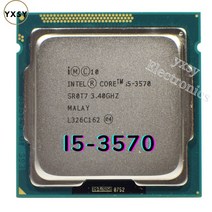 I5-3570 인텔 코어 i5 3570 프로세서 쿼드 LGA 1155 소켓 데스크탑 CPU 3.4GHz 77W 6M 캐시, 한개옵션0