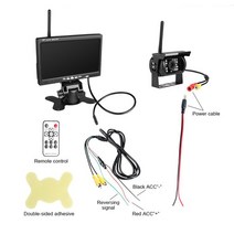 (에서 선박 us) 12 V 자동차 백업 카메라 + 7 인치 모니터 트럭 버스 사신 2.4GHz TFT LCD 800*480 다채로, 01 24V