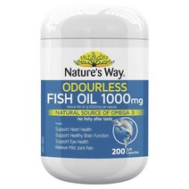 네이처스웨이 오도리스 피쉬 오일 오메가3 EPA DHA 200캡슐 2팩 (호주배송) Natures Way Odourless Fish Oil