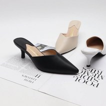 코지 여자 도도한 도시여성 스켈레토 6.5cm 뮬 펌프스