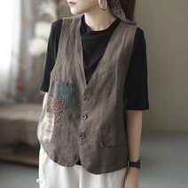 생활한복 조끼 중년 절복 법복 엄마옷 브이넥