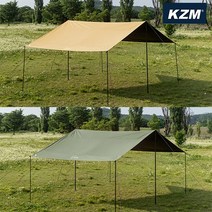 카즈미 비바 렉타 타프 L /블랙 코팅 사각타프 그늘막, 카즈미 비바 렉타 타프 L (올리브 카키)