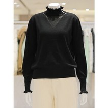 [AK수원점] [밸리걸]잔주 장식 프릴넥 니트(475290)