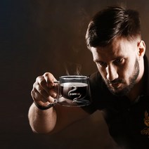 [로 하티] 썸데이 내열 커피잔 200ml 이중 유리잔 유리컵 카페 손잡이컵 카페잔 에스프레소잔 찻잔 이재찬, 상세 참조