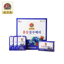 홍삼블루베리 홍삼 농축액 진액 엑기스 진세노사이드 6년근 고려홍삼 블루베리 즙 쥬스 부모님 건강식품 선물세트 효능, 1개, 30포 1박스