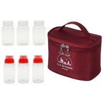 캠핑양념통 캠핑 조미료통 미니 휴대용 양념통 뚜껑을 가진 플라스틱 조미료 콘테이너 옥외 야영 부엌 향미료 교반기