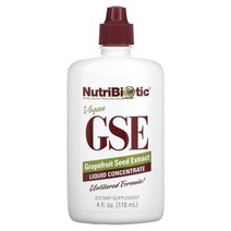 121953 NutriBiotic 비건 GSE 자몽 씨추출물 농축액 59ml(2fl온스) 118ml(4fl 온스), 2 액상 온스