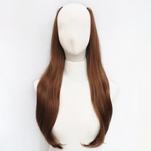 가발매니아 J컬 69cm 오픈반가발 리얼하프피스(제디원사) u자형가발, 코랄베이지