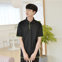 지앤제이 지앤제이 쿨론 페브릭 이중 카라티 반팔 티셔츠 (남
