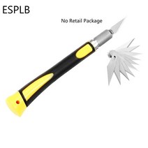 우드카빙키트 목공용 조각도 조각칼 세트 10 개 SK5 블레이드 나무 조각 도구 과일 음식 공예 조각 칼 미끄럼 방지 조각 핸들 WL-9302S, [01] No Retail Package