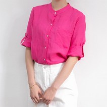 36수 7부 린넨 헨리넥 셔츠 6컬러