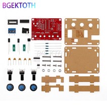 바코드생성기 라벨 스캐너 프린터 기능 신호 발생기 DIY 키트 사인/삼각형/사각 출력 1Hz-1MHz 가변 주파수, 01 DIY KIT RED