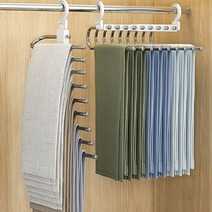 매직 접이식 5단 바지걸이 인출식 옷장 정리, 1개