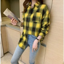 루나걸 레반 체크 셔츠