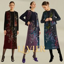 리비에르 페이즐리프린트 원피스+베스트세트(총2종)