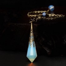 수맥 찾기 탐지기 다우징 찾는법 팬듈럼 펜던트 파워스톤 크리스탈 원석 펜듈럼, 1개, T.오팔 브론즈
