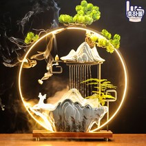 인테리어 실내 인공 폭포 미니 가습기 천연 가정용 분수대 소형 행운의, 옵션14