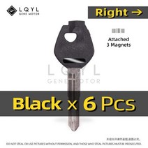 스즈키 자석용 블랭크 키 교체용 도난 방지 잠금 장치 AN250 AN400 AN650 Burgman Sj50 V125S G V50 AG50 60 싱글 12 개입, 01 A 3Pcs Right