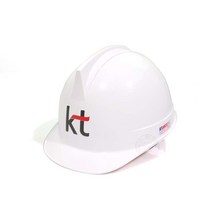 신형 KT로고 투구형 안전모 경량 산업용 헬멧(흰색)