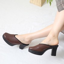 여성 막힘 굽높은 사무실 선생님 키높이 슬리퍼