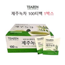 [조은마켓] 청정제주산 녹차100% TEAZEN 제주녹차 100티백 깊고 풍부한 맛 어린잎 녹차 전통차, 1박스