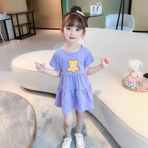 JS0769 여아 키즈 주니어 초등학생 여름 고퀄 코튼 린넨 마 쉬폰 면혼방 반팔/민소매 나시 끈 미디 롱 캐주얼 원피스 캐주얼 치마 데일리 아동복