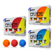 스릭슨 Q-STAR DIVIDE 큐스타 디바이드 3피스 우레탄 골프공, 옐로우오렌지