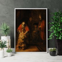 렘브란트 돌아온탕자 명화 그림 액자 (50x70 A2 A3 A4 사이즈), 돌아온 탕자