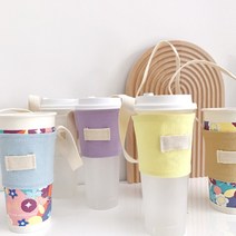 여행용 보틀포켓 수통파우치 물통 가방 원통형 텀블러케이스, 화이트