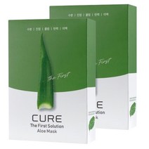 [김정문알로에] 라 센스 로에 큐어 더 퍼스트 솔루션 알로에 마스크(20매), 2박스(10매 x 2)