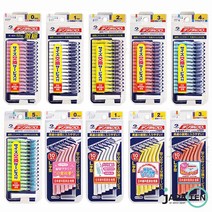 덴탈프로 치간칫솔 I자형(15개입) / L자형 (10개입) 12종 (0 1 2 3 4 5호), 0호, 1개, 15개
