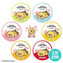 춘식이 자일리톨 하트 캔디 2개 무설탕 수오미 캔디 핀란드산 자일리톨 사탕, 1세트, 복숭아, 샤인머스캣, 40g