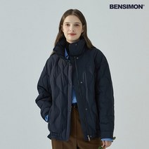 벤시몽(BENSIMON) [벤시몽] 22FW 여성 무아르 구스 다운 자켓 네이비, 95(66)