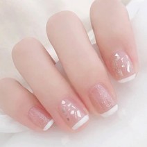 잇템샵 프렌치 네일팁 숏 인조손톱 손톱연장 말랑팁 인조 셀프 네일팁 138.포인트프렌치, 1개