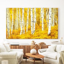 [당일발송!] 부자되는 황금 자작나무 풍수그림 10종 금전운 재물운 돈 가져다주는 황금빛그림, 2. 자작나무 숲