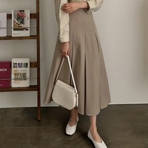 올렌드 맞주름 롱 스커트