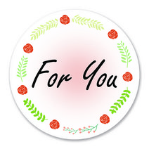 선물 스티커 For You 원형 48mm 4.8cm 유광 무광 방수 선물 주문제작 포장스티커 포유 답례 감사 소량, 디자인번호를 카톡 채널(고니공방)로 알려주세요, 98mm, 무광방수