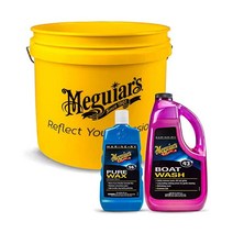 맥과이어스 M4232 플래그십 프리미엄 WashNWax 32온스, Marine Wash Bundle, 3-Piece Set
