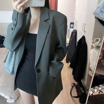여성 봄가을 캐주얼 클래식 세미 정장 루즈핏 자켓 고급 셀럽 송혜교 사복패션 재킷