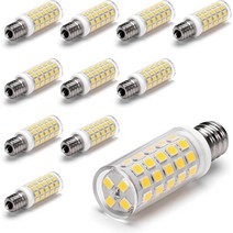 ALIDE E12 LED 칸델라브라 전구 6W C7 교체 E12 60와트 할로겐 동급 웜 화이트 2700k T6 110V 120V 소형, 한개옵션1, 02 4000K 내추럴 화이트