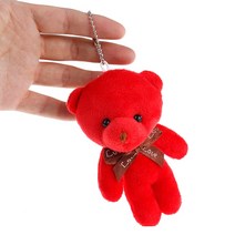 인형꽃다발 고백인형 졸업식인형 작은 크기 약 10cm 색상 곰 봉제 인형 결혼 선물 러브 베어 꽃다발 장식, 02 빨간