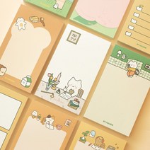 최적가 굿팩토리 귀여운 메모지 미니 일러스트 안냥2 패드 떡메 고양이 가성비 최고구매, 06 수첩냥