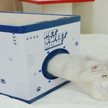펫스윗홈 고양이 브러쉬 숨숨집 하우스 박스 헤어볼 털갈이 대형, 레드